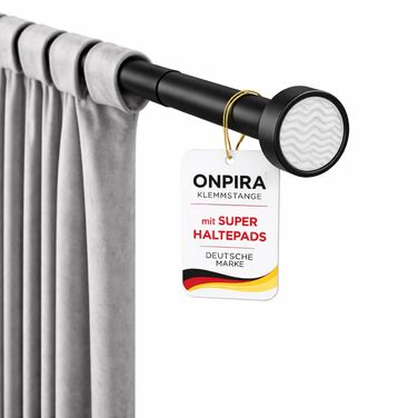Розсувна штанга для карнизів Onpira® без свердління – телескопічна штанга в 5 розмірах (40–240 см) та 3 кольорах – універсальна телескопічна штанга для вікон та штор, біла або чорна (105-185 см, чорна)