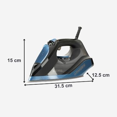 Відпарювач Black+Decker BXIR3000E: 3000 Вт, керамічна підошва, 200 г/хв, антинакип, вертикальне відпарювання
