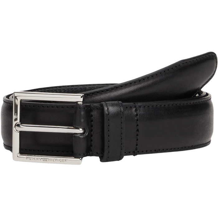 Шкіряний чоловічий ремінь Tommy Hilfiger Hudson 3.0 Black (чорний), 105 см, AM0AM13760