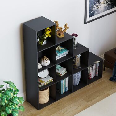 Стелаж Vida Designs Durham 10 кубів, чорний, для книг і зберігання, органайзер у вітальню