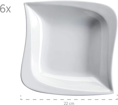 Набір посуду MÄSER Kombiservice LA MUSICA, 30 предметів, порцеляна, слонова кістка, білий