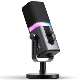 Професійний USB/XLR мікрофон Mailangshi для подкастів, стрімінгу та ігор з RGB підсвіткою та металевим корпусом
