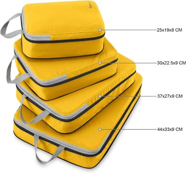 Органайзери для валізи Gonex (4 шт.) - набір кубиків для пакування, колір помаранчевий