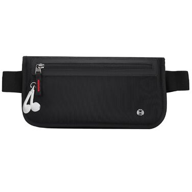 Чоловіча/жіноча поясна сумка DiULi, чорна, з RFID захистом, для подорожей, спорту та активного відпочинку