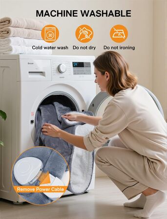 Електрична ковдра ALLJOY з автовимкненням, 180x150 см, 9 рівнів нагріву, для подарунків чоловікам та жінкам