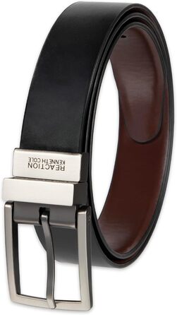 Чоловічий ремінний пояс Kenneth Cole 2-в-1, чорний/коричневий