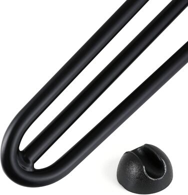 Набір ніжок Zelsius Hairpin 60 см, чорні, сталь – меблеві ніжки для столу, DIY, з захистом підлоги
