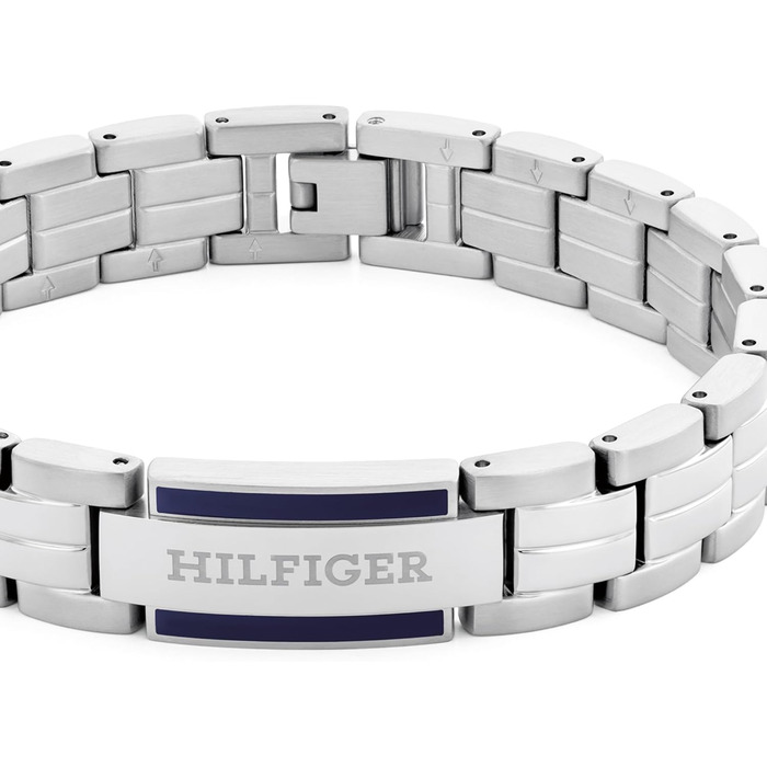 Браслет чоловічий Tommy Hilfiger з застібкою-карабіном, сталь/срібло/жовте золото