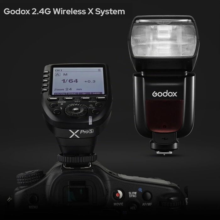 Спалах Godox TT685II-C для Canon: E-TTL, High-Speed Sync (HSS), бездротова система 2.4G, сумісність з Canon EOS R5, 5D Mark IV, 6D Mark II, 90D