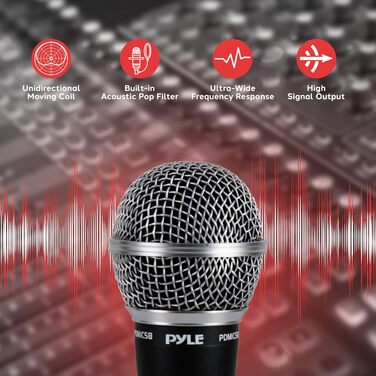 Професійний мікрофонний набір Pyle (3 шт.) - кардіоїдний, з XLR кабелем та кейсом