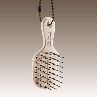 Beter – Натуральна міні-щітка для волосся з пшеничної волокна – Антистатична, для всіх типів волосся – Для мокрого та сухого волосся, з шармом