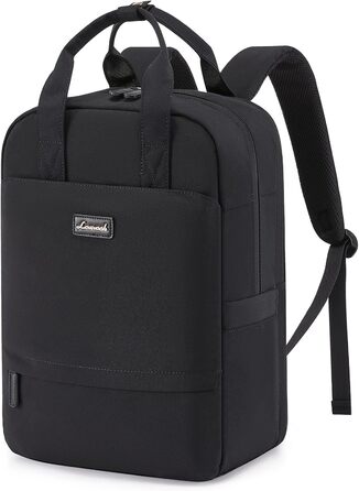 LOVEVOOK Рюкзак для ноутбука, 15.6 дюймів, жіночий, для школи/університету, подорожей, чорний