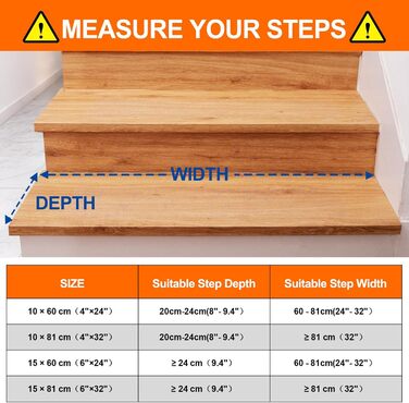 Килимочки на сходи Spurtar Antirutsch, прозорі, самоклеючі, 15 шт., 10 x 60 см