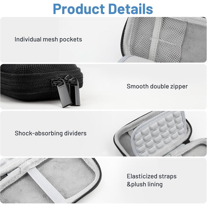 Чохол Tasche для SanDisk Extreme PRO, захисний кейс для SSD SanDisk 1TB/2TB, жорсткий корпус з ручкою (чорний)