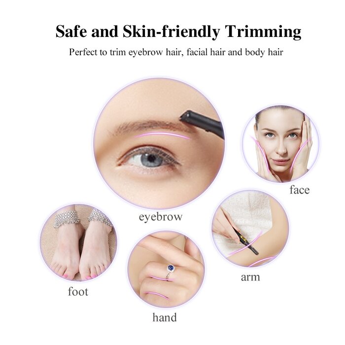 Електричний тример для брів TOUCHBeauty AG-815B (срібний) - прецизійний коректор з гребенем