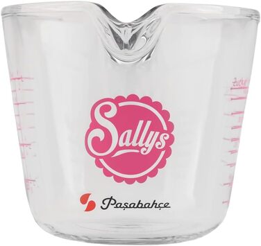 Measuring cup made of borosilicate glass in milliliters and grams, cold and heat resistant (microwave safe), with a non-slip and ergonomic handle (500 ml) Transparent