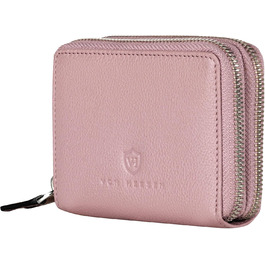 VON HEESEN Leather Wallet with RFID Blocker - Wallet for Women & Men made of Genuine Leather - Wallet with Coin Pocket - Purse for Women and Men in Lavender