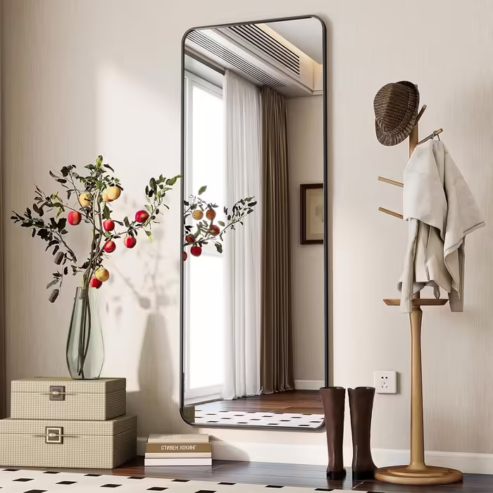 Koonmi Rounded Corner Full-Length Standing Mirror