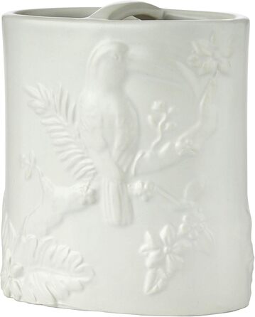 SKL Home Vern Yip Jungle Cats Toothbrush Holder, Ceramic, White
