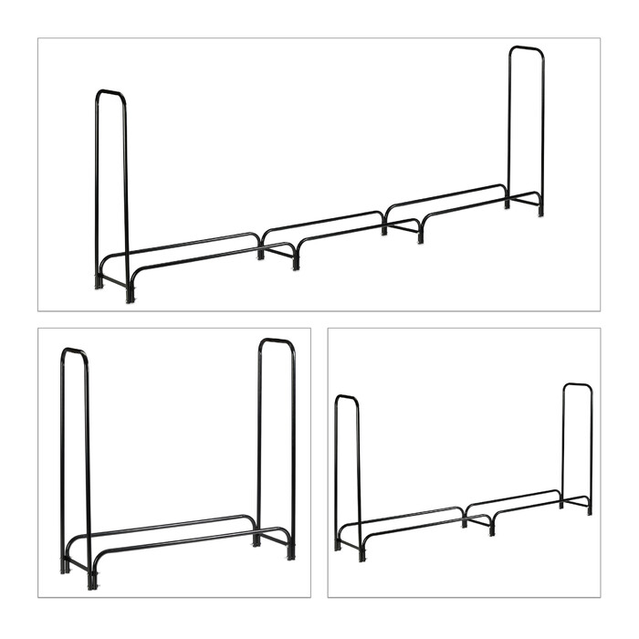 Relaxdays Large Firewood Rack with Cover
