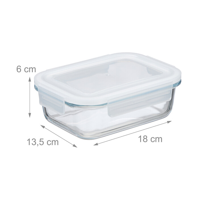 Relaxdays Glass Containers with Lids Set