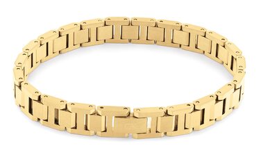 Браслет Calvin Klein NETWORK чоловічий з застібкою-кнебелем, сталь (золото)
