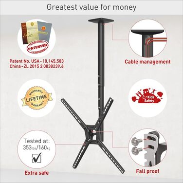 Кронштейн для телевізора Barkan Lange Weiß 13-75