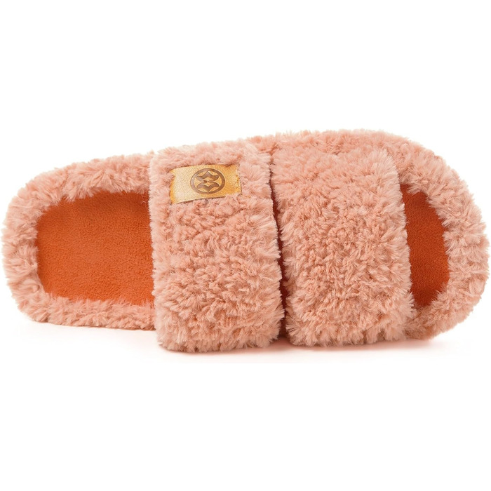 Домашні тапочки Dokela для жінок з меморі-піною, м'які, з штучним хутром, відкриті, легкі, з антиковзким покриттям, для дому, теплі, зручні, відкриті, рожеві (37/38 EU)
