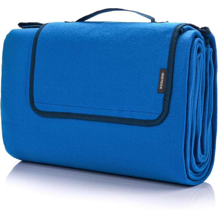 Плед для пікніка Meteor XXL водонепроникний, 150x190 см, синій - термоізольована килимок для кемпінгу, пляжу, саду