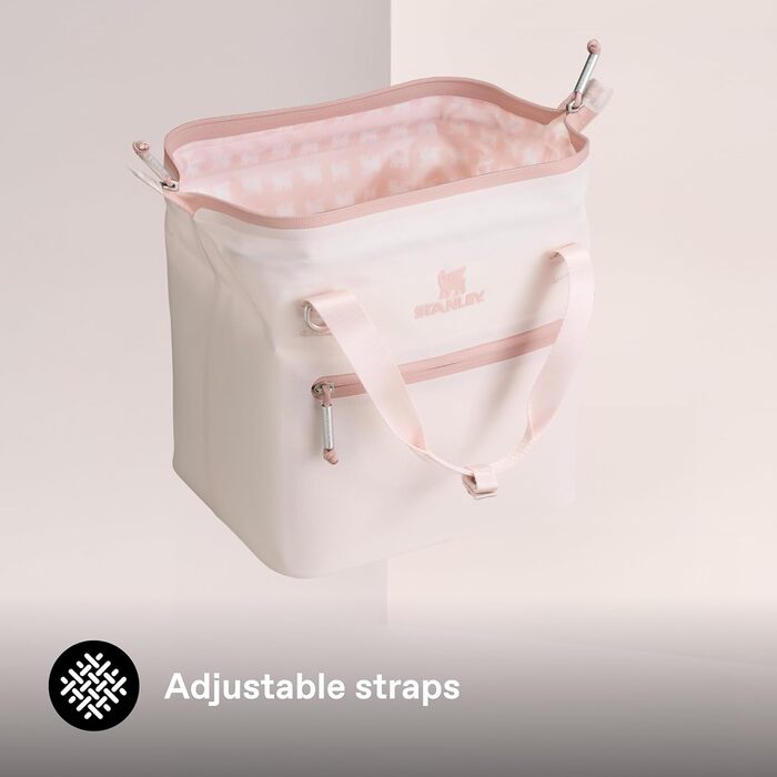 Термосумка Stanley 1913 All-Day Julienne Maxi 7.0L Rose Quartz - 100% перероблений поліестер, ручка для перенесення, сітчасті кишені