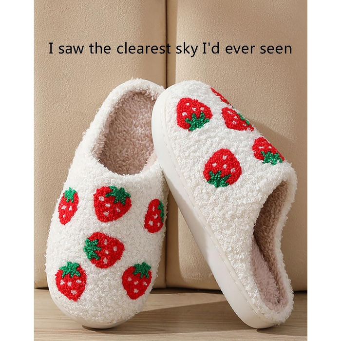 Тапочки домашні жіночі та чоловічі зимові теплі з м'якою підкладкою. Модель 'Клубніка' (38/39 EU)