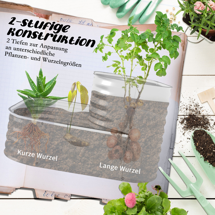 Outsunny Flower Shelf Plant Shelf Garden Balcony 118x45x30cm Metal Silver, robust & stylish for your plants