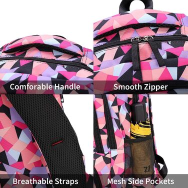 Шкільний рюкзак IvyH для дівчаток-підлітків, 3-в-1 з ланч-боксами та пеналом, чорний