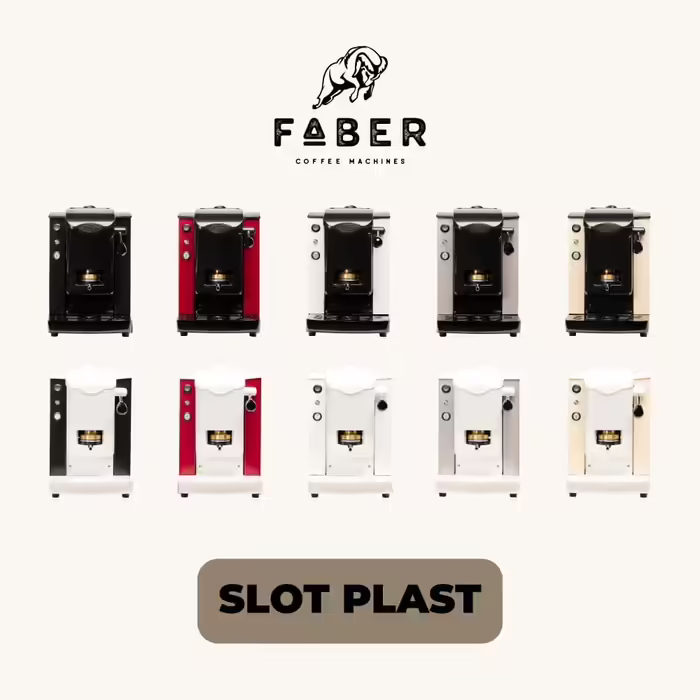 Кавоварка POD 44 мм FABER Slot Plast, регульований латунний прес, чорна