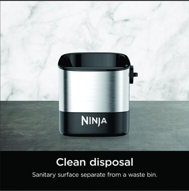 Ninja Luxe Cafe Knock Box - Espresso Puck Disposal Container for Coffee Machines - Holds 10 Double Shots