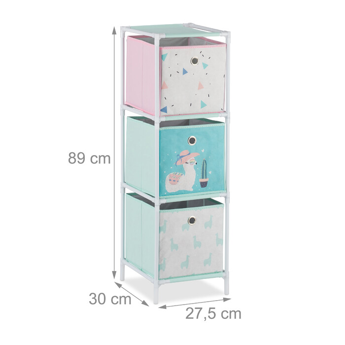 Relaxdays Children's Shelf Llama with Boxes