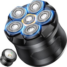 Електричний гоління голови для чоловіків Glatzen Rasierer UD1, IPX7, 6D плаваюча головка, вологий/сухий, червоний