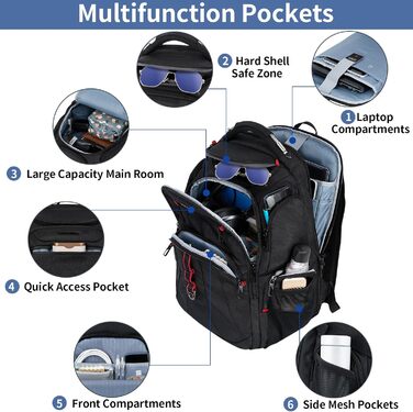 VANKEAN 17-inch extra large laptop backpack (travel backpack)