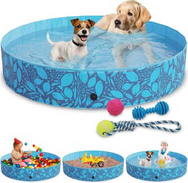 Зручний надувний басейн Zooprinz 160x30 см для собак та дітей - стабільний та неслизький