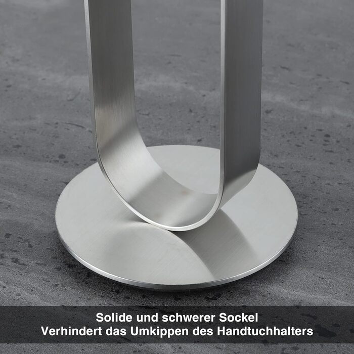 Тримач для рушників ZUNTO без свердління, для гостей, самоклеючий, штанга для рушників з нержавіючої сталі, 40 см, сріблястий (стійкий)