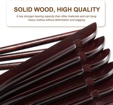 Дерев'яні вішалки для одягу HOUSE DAY, 20 шт. - для костюмів, з антиковзким покриттям, поворотний гачок рожевого золота