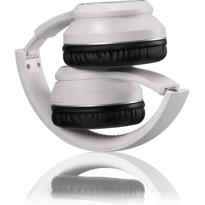 Навушники Bresser Bluetooth Over-Ear з мікрофоном для геймінгу та дзвінків, 3.5 мм, білі