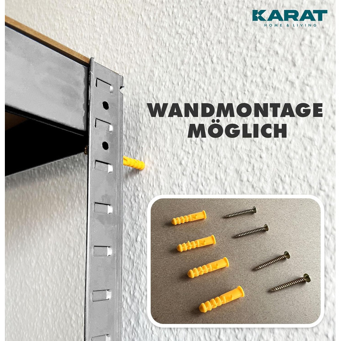KARAT XXL Heavy-Duty Shelving Unit - Galvanized (200 x 180 x 60 cm)
