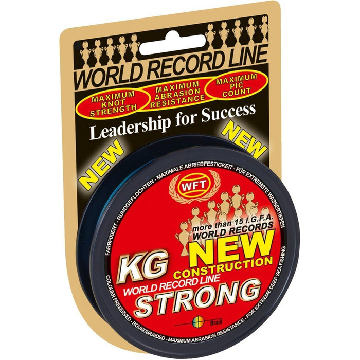 Плетена рибальська волосінь WFT KG Strong 300м 0,25мм 39кг для морської риболовлі