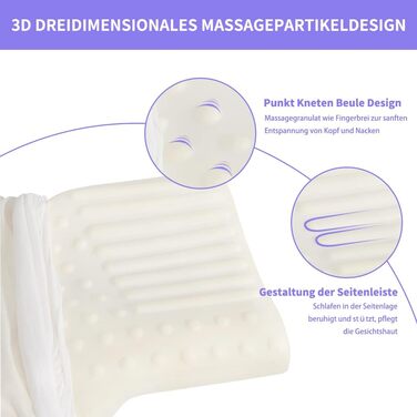 Good Night Neck Pillow Head Pillow Neck Pain Sleep Pillow Ergonomic Head Pillow Memory Foam Pillow for Neck Pain Side Sleepers (65 * 36 * 13/10cm)