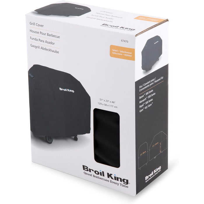 Чохол для гриля Broil King 67470 Select, 129 см, чорний