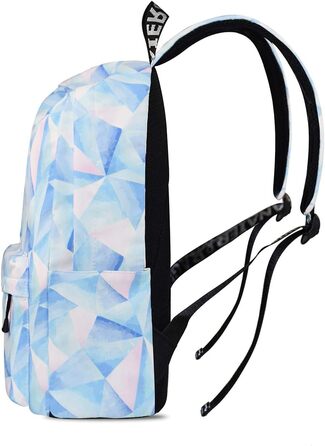 Шкільний рюкзак для дівчаток та хлопців: модний, водонепроникний, з відділенням для ноутбука, світло-блакитний