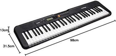 Клавішний синтезатор Casio CT-S200BK CASIOTONE з 61 клавішею та автокомпаньйоном, чорний, багатокольоровий