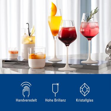 Villeroy & Boch Manufacture Rock Rotweinkelch: Набір келихів для червоного вина, 4 шт., з кришталевого скла, стійкий до миття в посудомийній машині