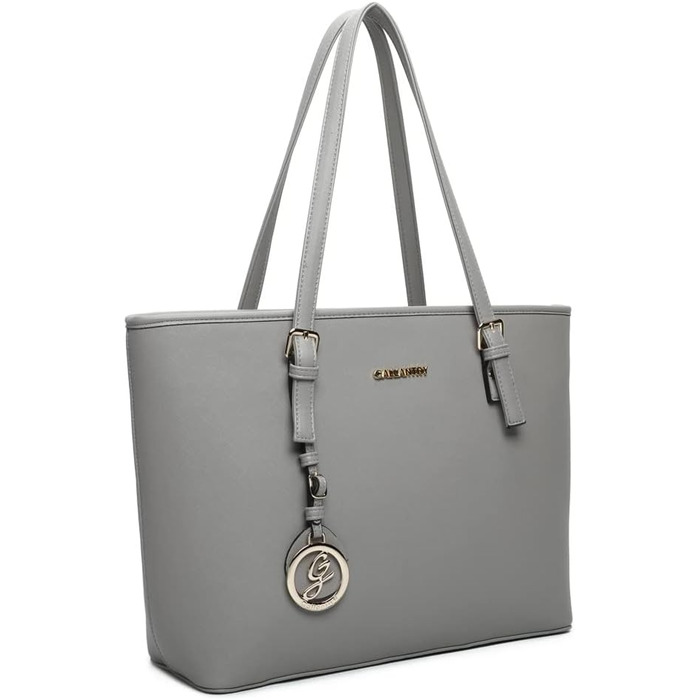Сумка жіноча Gallantry Paris сіра - містка шопер для документів A4, плечова сумка, сумка для роботи та навчання